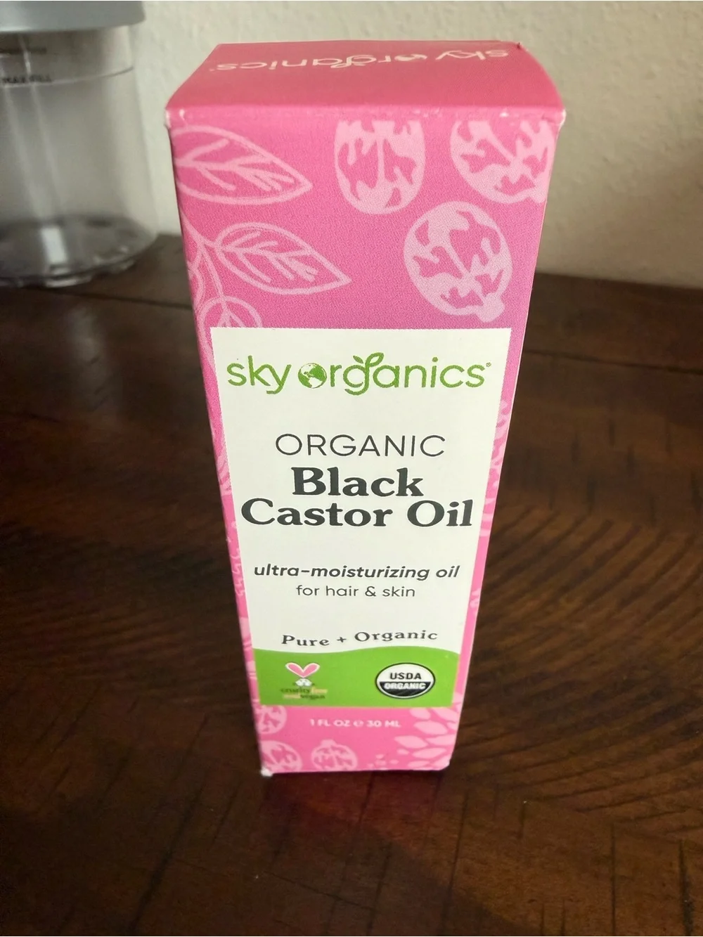 Pink Sky Organics Inspired Black Castor Oil Packaging